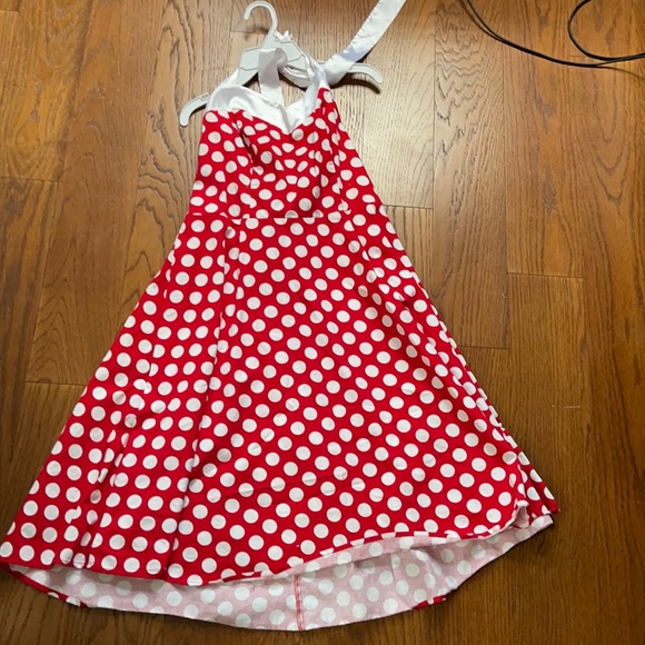 open lace back dress Kids Audrey Polka Dot Dress
